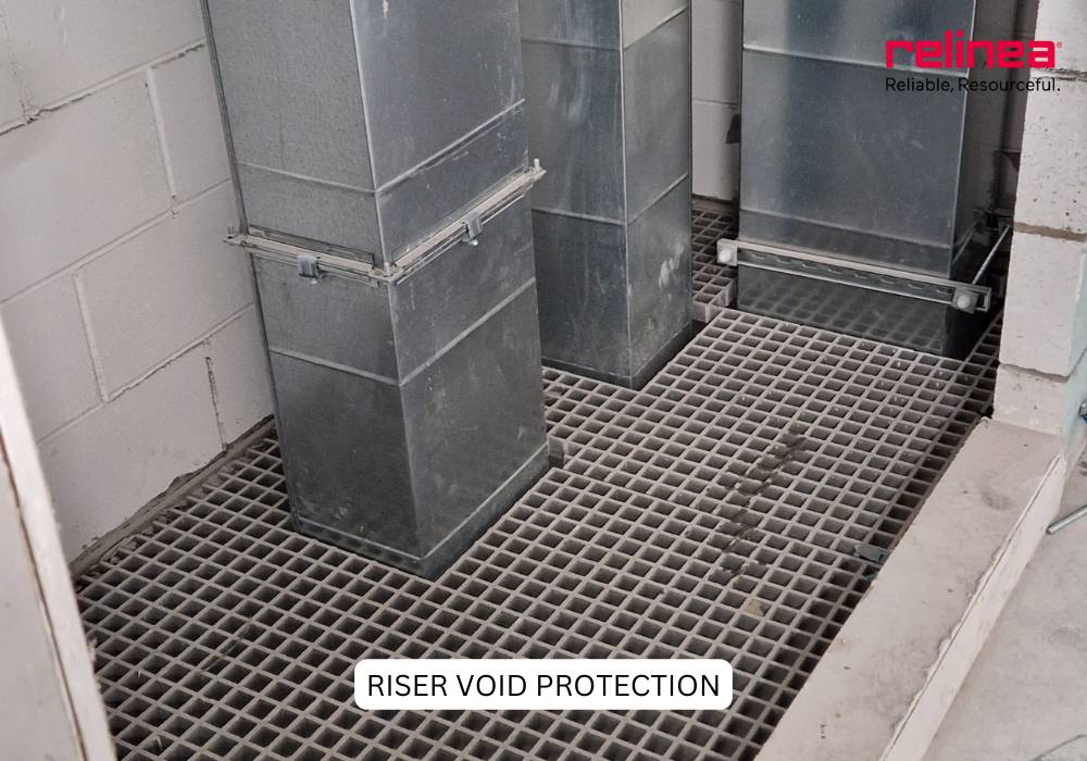 GRP GRATING RISER VOID PROTECTION