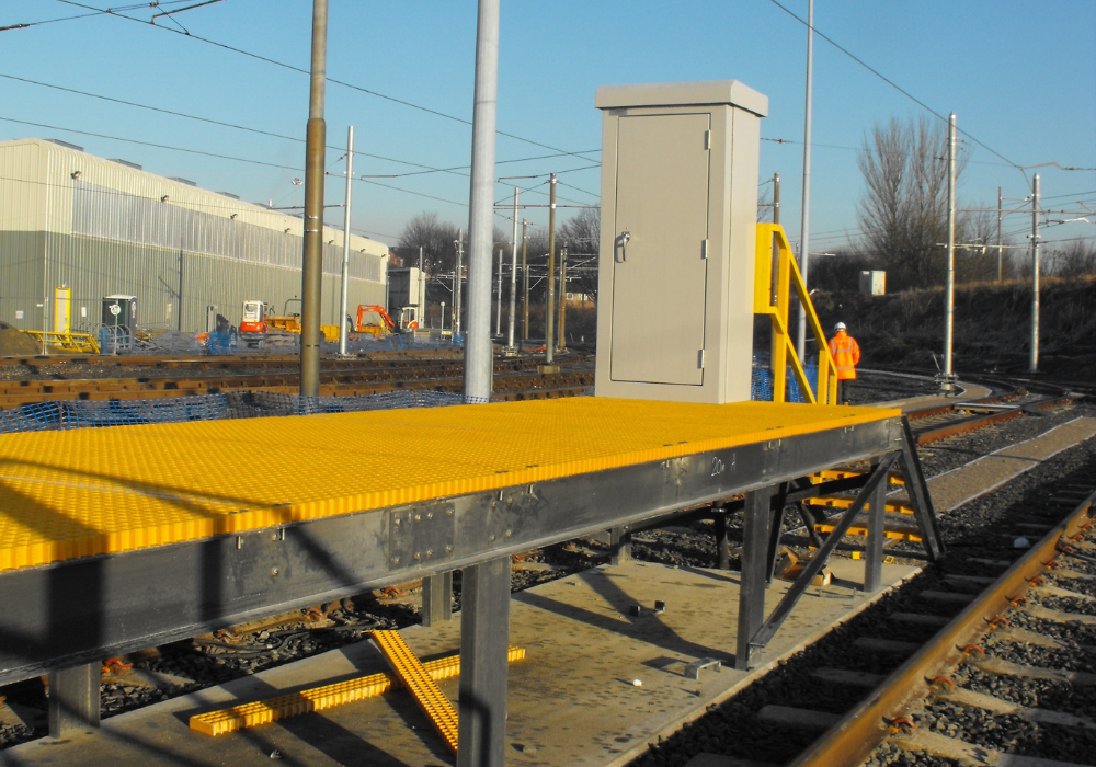 GRP Open Mesh Grating for Railways