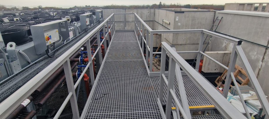 Relinea GRP Rooftop Access Platform Shanganagh Castle Estate